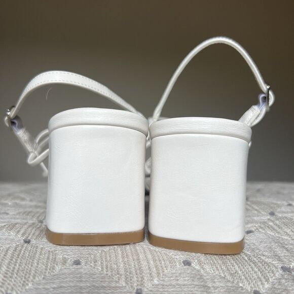 Jeffrey Campbell White Patent Leather Strappy Heeled Sandals Women US 9 Casual - Picture 9 of 14